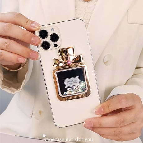 香水瓶スタンド スマホリング 動くグリッター入れ キラキラ   お洒落 使いやすい   実用 可愛いガールズに大人気[M2216]