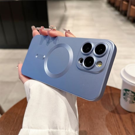Magsafe対応 iPhone15pro/15promaxケース シンプル 無地 iphone14Pro/13/12ケース 指紋/汚れ防止[M3850]