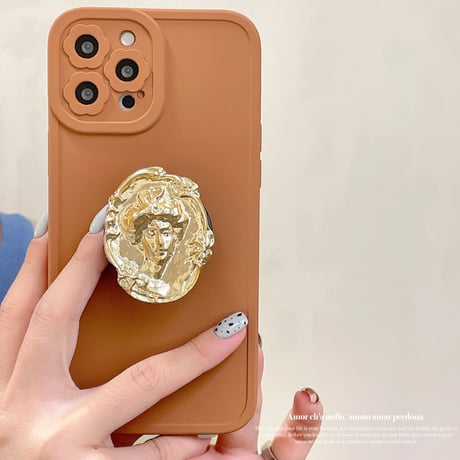 金属グリップ付 iPhone13pro/13promaxケース   スマホスタンド iphone12 /11promaxカバー   可愛い 品質いいM1138