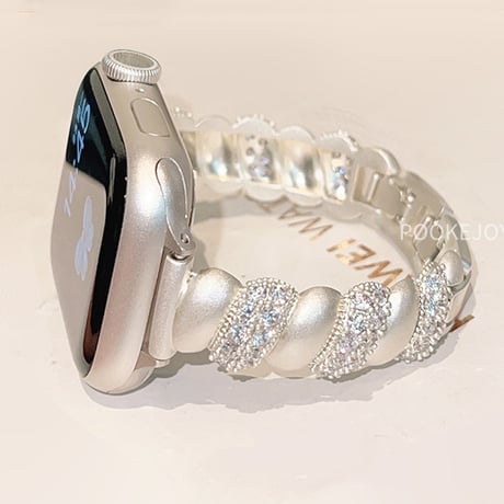 高級感 AppleWatchバンド 高品質 ダイヤデコ アップルウォッチ10/9 ベルト Ultra3/2/1 Series 10/9/8 SE3/2/1 お洒落 人気アイテム[M5499]