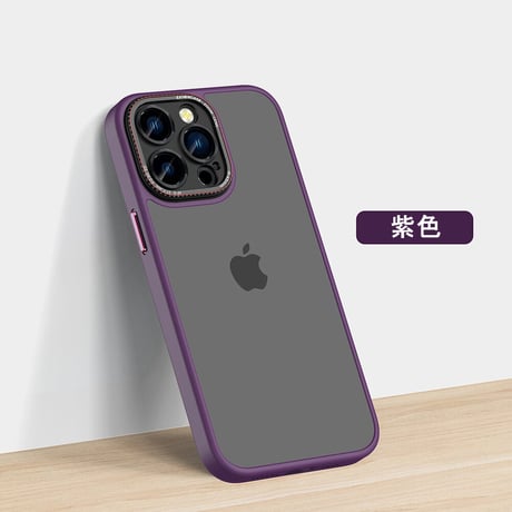 指紋防止 iphone14pro/14promaxカバー マット加工 汚れ付きにくいiphone13/12promaxカバー  耐衝撃 滑りにくい 高品質[M2294]