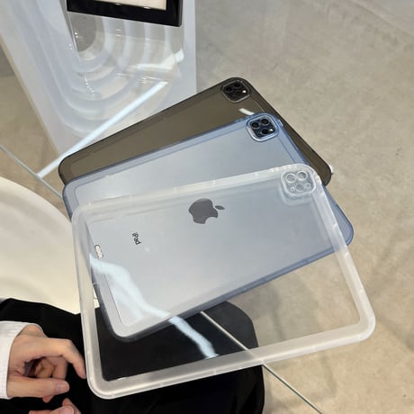 透明 背面型 iPad Pro11inchケース  艶あり iPad Air第4/3世代カバー mini4/5/6  シンプル 使いやすい 軽量頑丈  男女兼用[M2476]