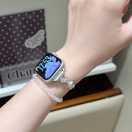 月と星 AppleWatchバンド ダイヤデコ メタル AppleWatchベルト Series 11/10/9/8 SE3/2  Ultra3/2/1 高級感高品質 [M6517]