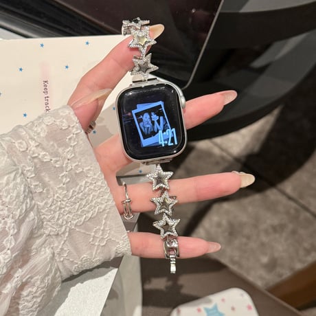 ダイヤ星  AppleWatchバンド メタル AppleWatchベルト Series 11/10/9/8 SE3/2  Ultra3/2/1 高級感高品質 人気品[M6439]