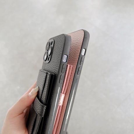 iphone14Plus/13proケース  カード入れ3個 ショルダー付き レザーアイフォン12mini/11カバー  高品質 便利 スタンド機能 [M2163]