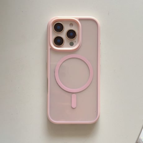 淡色系 iPhone16pro/16promaxケース MagSafe対応 iPhone15pro/14/13カバー シンプル風 男女兼用 頑丈 [M5293]