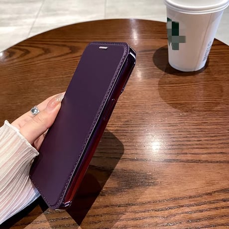 手帳型 iPhone16Pro/16ProMaxケース ICカード収納 レザーiPhone15Pro/14plus/13カバー magsafe対応 レンズカバー [M4625]