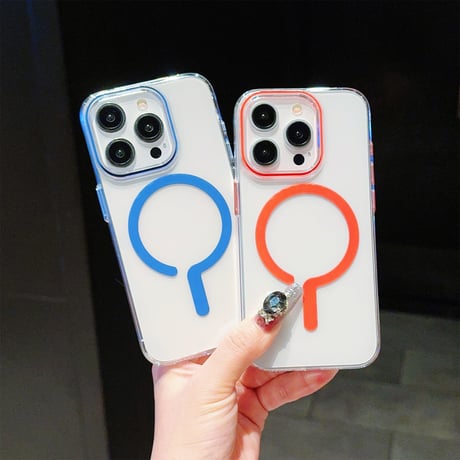 iPhone15pro/15promaxケース magsafe対応 高透明 iPhone14pro/13promax/12カバー 黄ばまない シンプル [M4298]