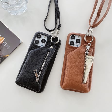 小銭入れ付き アイフォン15/14proカバー 革製 iPhone13mini/12/11proカバー 高品質 12色 スタンド 小銭/カード/お札/鍵収納可[M3233]