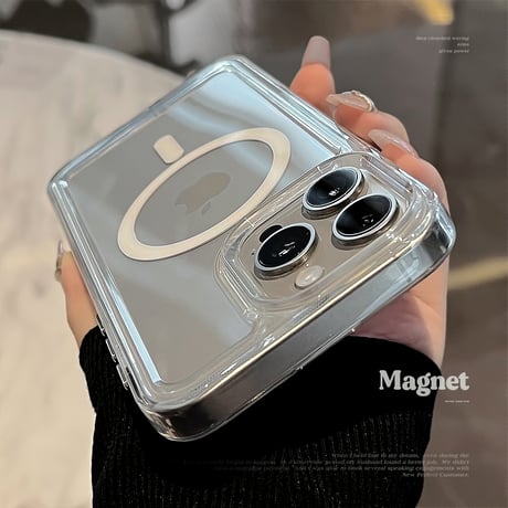 Magsafe対応 iPhone15/15promaxケース 黄ばまない 透明 iPhone14/13pro/12promaxケース シンプル 耐衝撃[M4429]