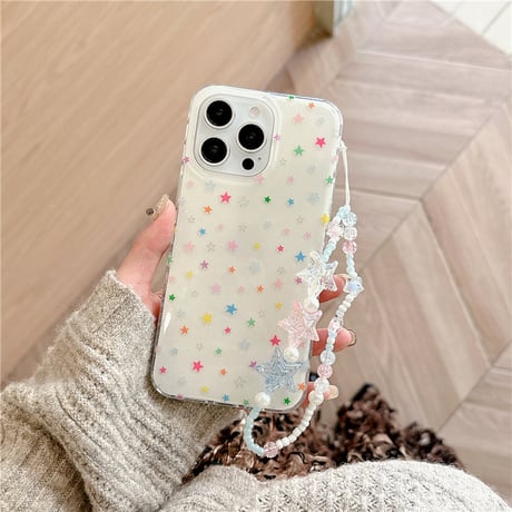 Colorful star strap iphoneケース