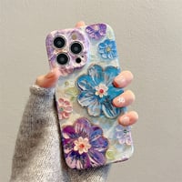 Big purple flower iphoneケース スマホケース