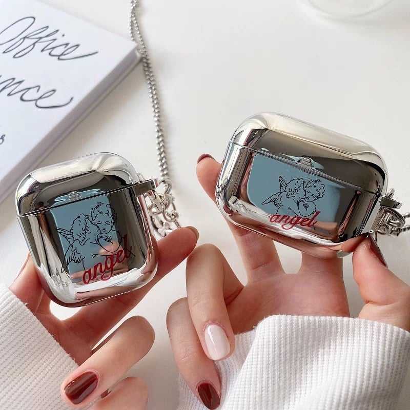 Angel silver strap airpodsケース | Etoilee Angel silver strap airpodsケース | Etoilee