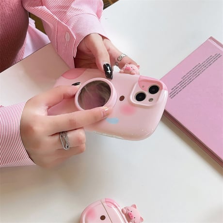 Big pig mirror iphone/airpodsケース