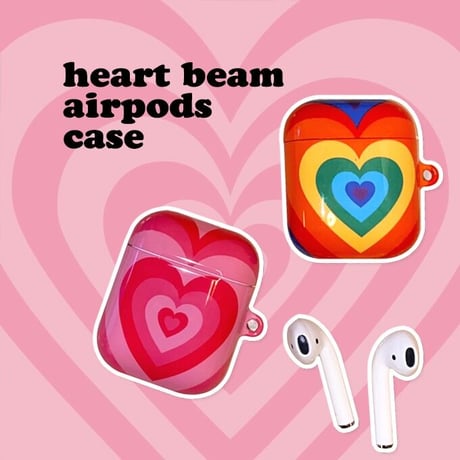 [韓国商品] Heart beam hard airpods case