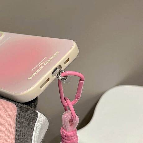 Pink strap iphoneケース