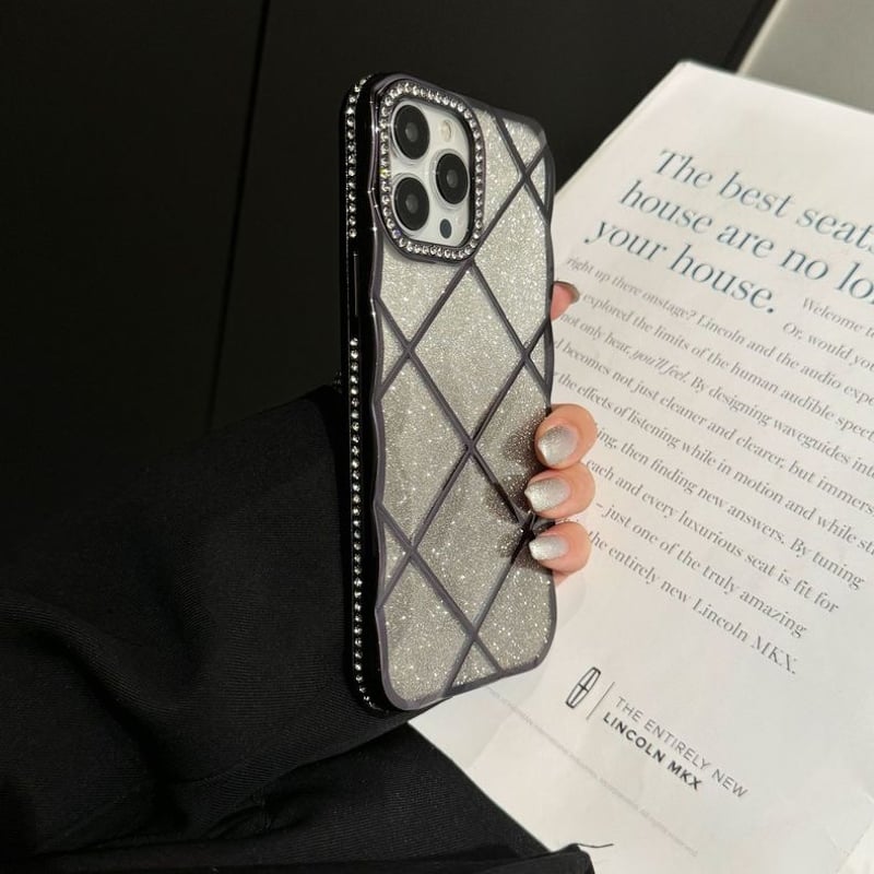 Gradient quilting metal line iphoneケース スマホケース | Gradient quilting metal line iphoneケース スマホケース |