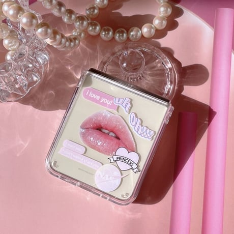 [韓国商品] Angel pink lip jellhard Z Flip3 case