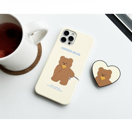 [韓国商品] Cheese bear Clear/Hard iPhone case 710