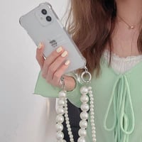 Love yourself pearl strap iphoneケース