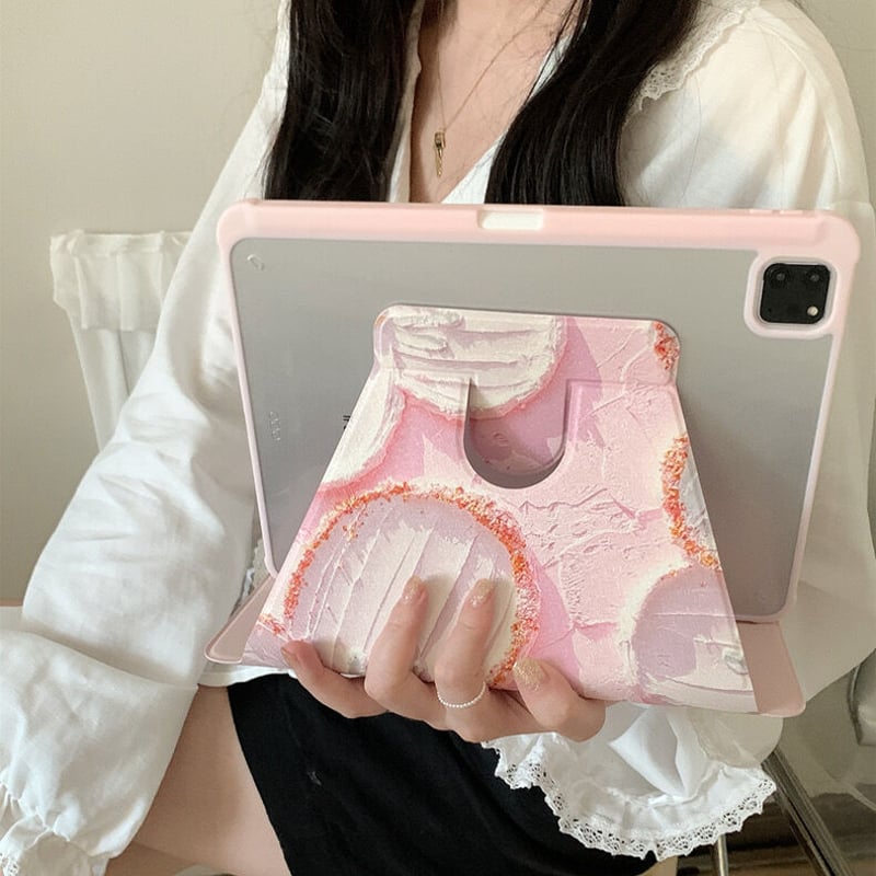 Big pink flower ipadケース アイパッドケース | Etoilee