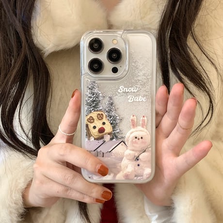 Snow rabbit quicksand iphoneケース スマホケース
