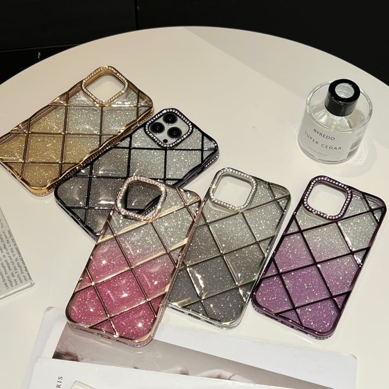 Gradient quilting metal line iphoneケース スマホケース | Gradient quilting metal line iphoneケース スマホケース |
