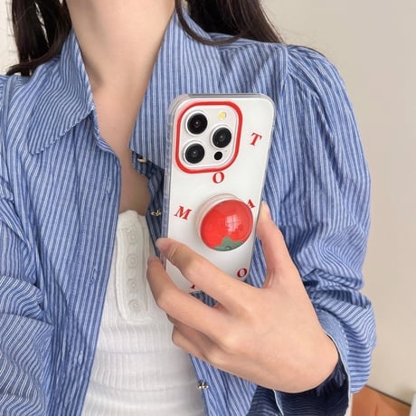 Tomato white grip iphoneケース