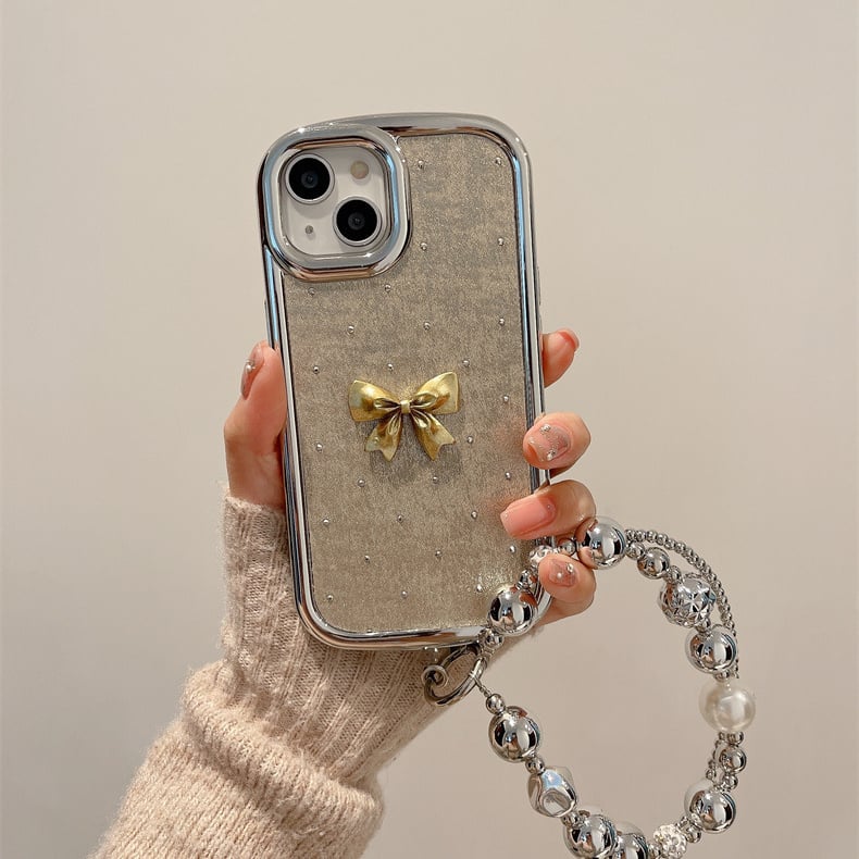 Gold ribbon strap iphoneケース スマホケース | Etoilee