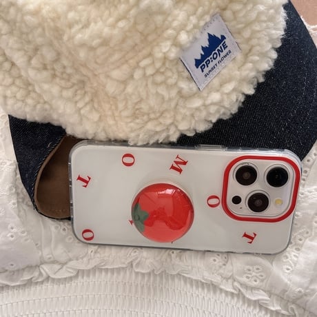 Tomato white grip iphoneケース