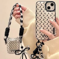 White moon strap iphone/airpodsケース