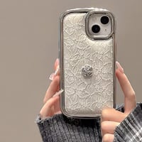 Silver rose white iphoneケース