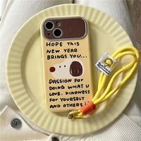Yellow dog strap iphoneケース スマホケース