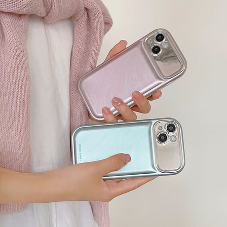 Blue pink silver cover iphoneケース スマホケース