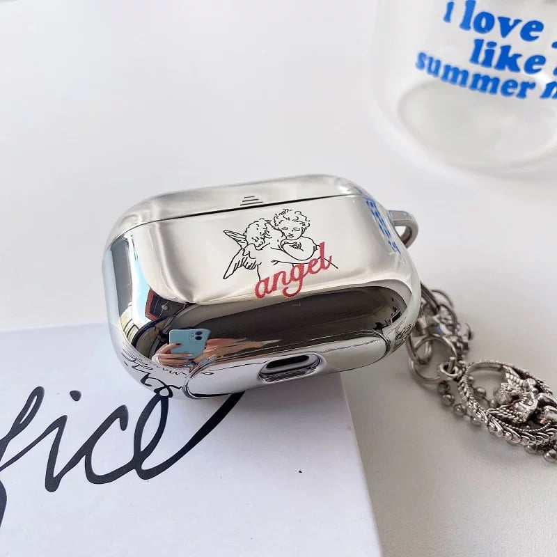 Angel silver strap airpodsケース | Etoilee Angel silver strap airpodsケース | Etoilee