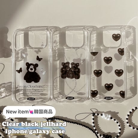 [韓国商品] Clear black jellhard iPhone/Galaxyケース