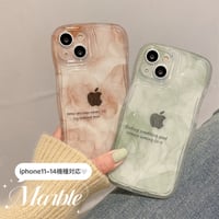 Green brown marble iphoneケース スマホケース