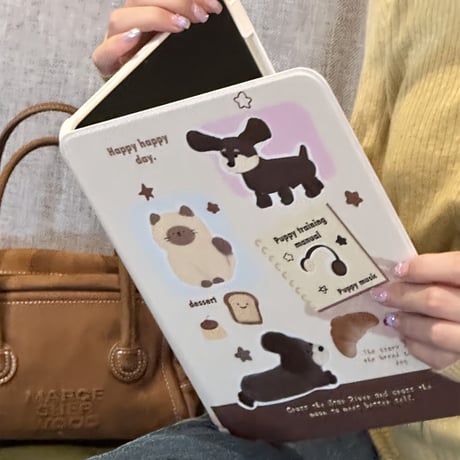 Dog cat bread ipadケース アイパッドケース