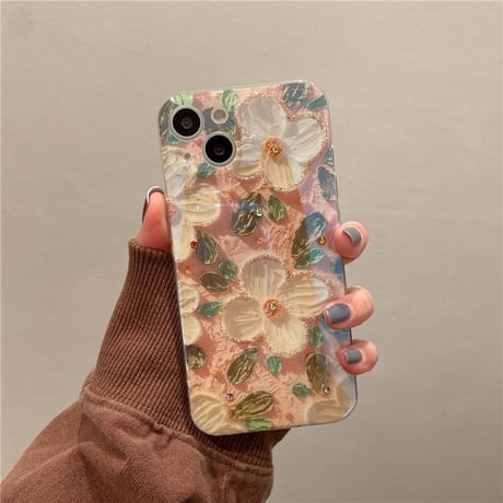 Flower laser orange iphoneケース  スマホケース