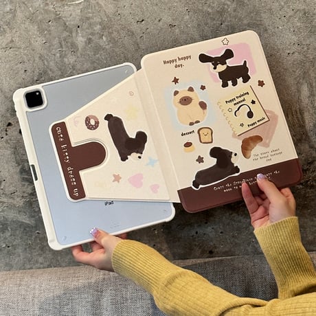Dog cat bread ipadケース アイパッドケース