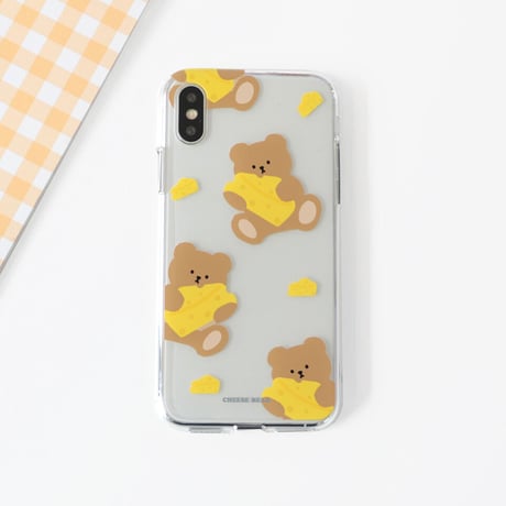 [韓国商品] Cheese bear clear/hard case 646