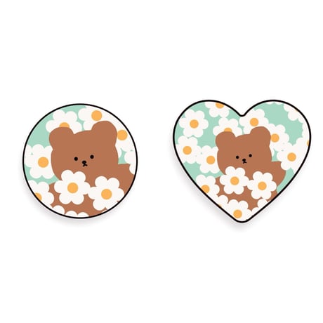 [韓国商品] Bear in flower smart grip 719 (2TYPES)