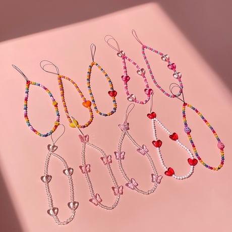 [韓国商品] Lovely beads phone strap (10types)