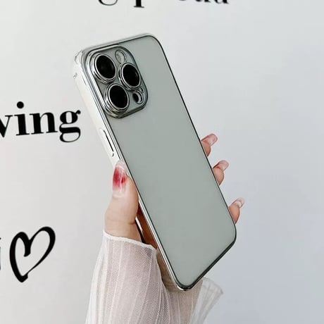 Metal line clear iphoneケース スマホケース【ソフト(soft)】
