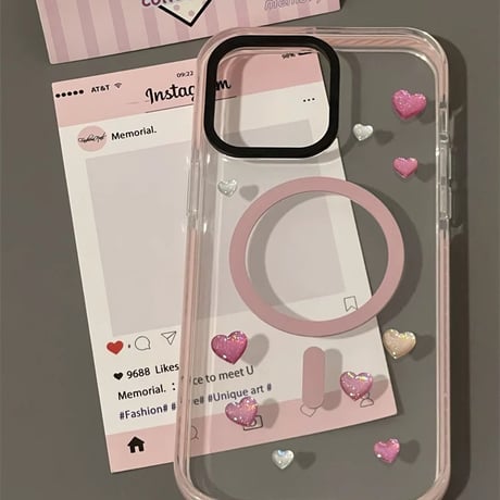 Pink line magsafe iphoneケース【Magsafe対応】