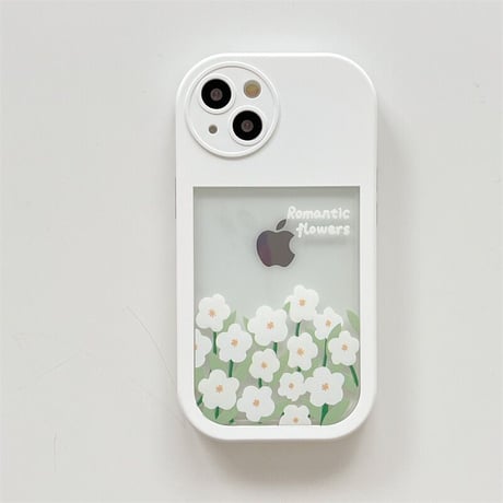 Romantic flowers white iphoneケース
