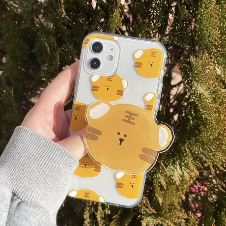 [韓国商品] New Year Tiger iphone case + grip set