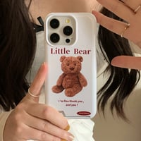 Little bear card pocket iphoneケース スマホケース