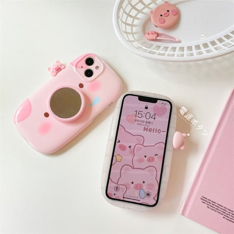 Big pig mirror iphone/airpodsケース