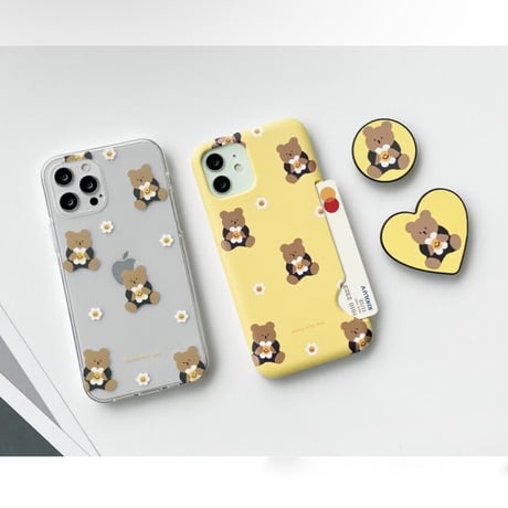 [韓国商品] Lovely bear Clear/Hard iPhone case 708